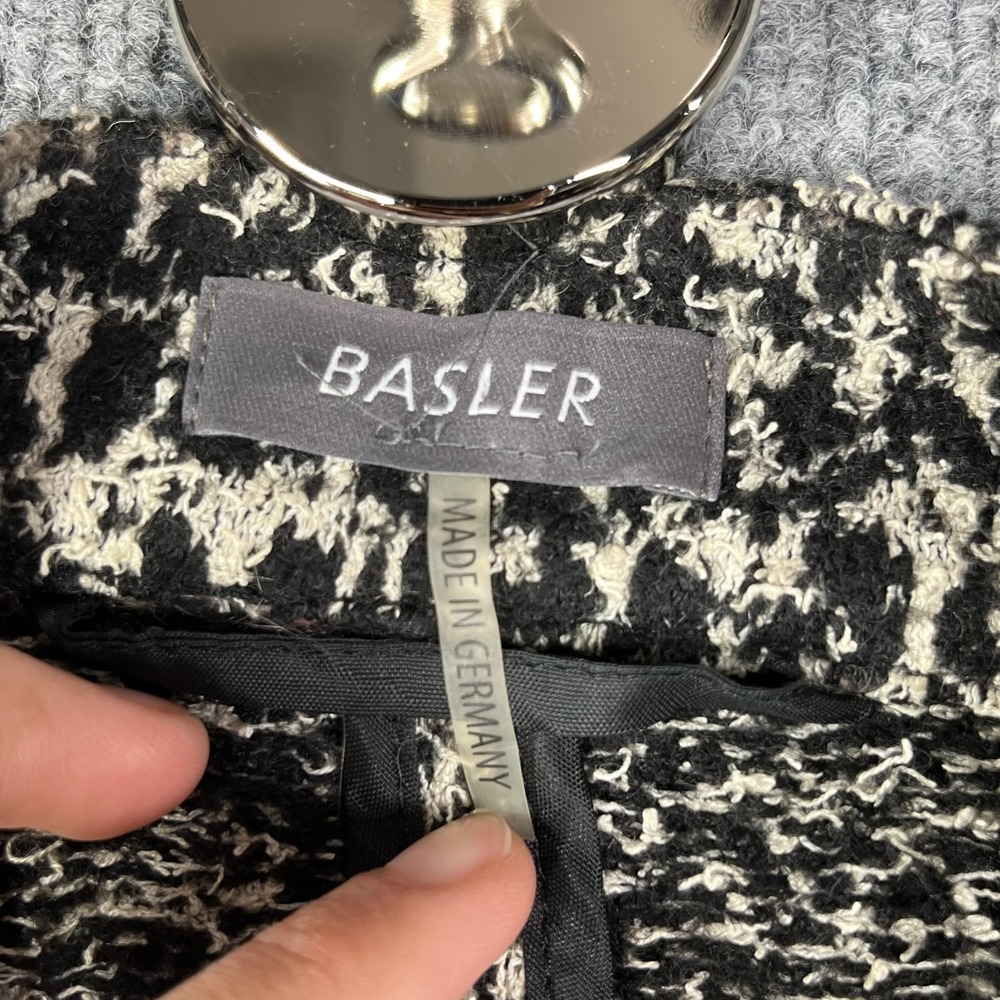 Basler Cardigan Sweater Women Multicolor Textured Tight knit Striped Warm Winter - Picture 6 of 13